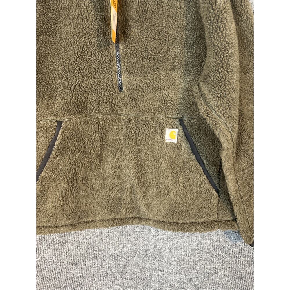 Carhartt Mens Loose Fit Fleece Pullover - 2 Warmer Rating Size Large Green - Picture 3 of 8